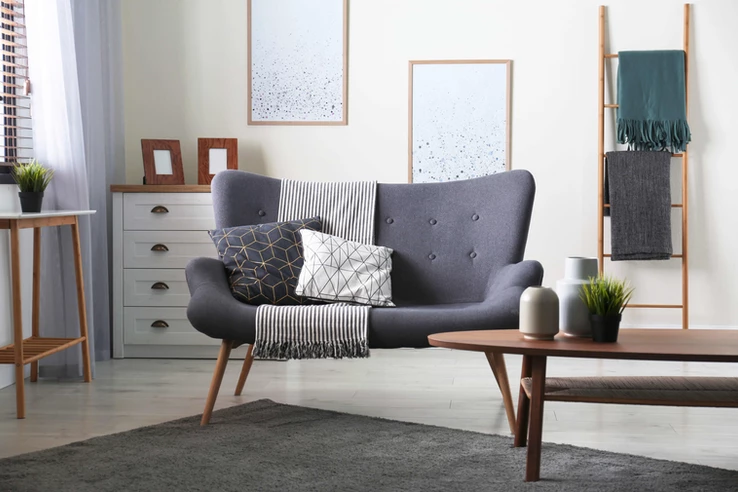 Grey Sleek and Stylish Sofa Design