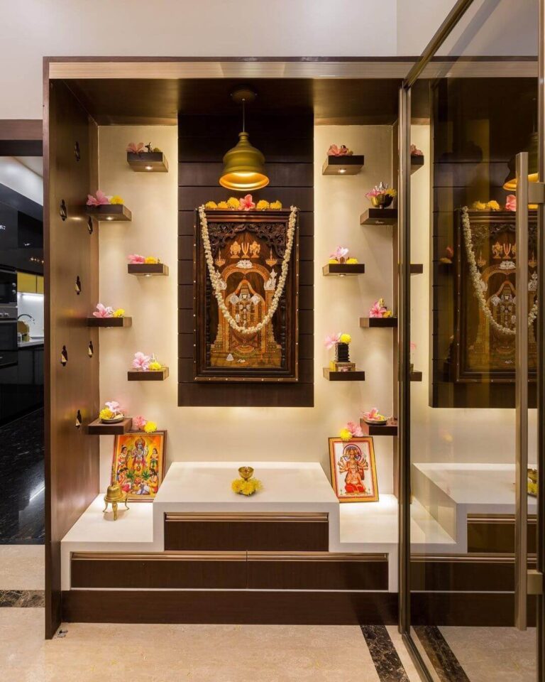 Top 20 Indian Pooja Room/Mandir Designs For Indian Homes