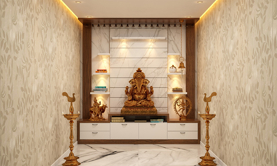 simple marble pooja mandir designs for home
