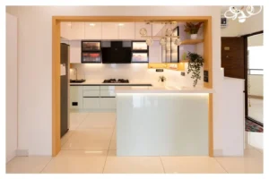Modern Kitchen Design with Island & LED Lighting Minimalist Home Kitchen