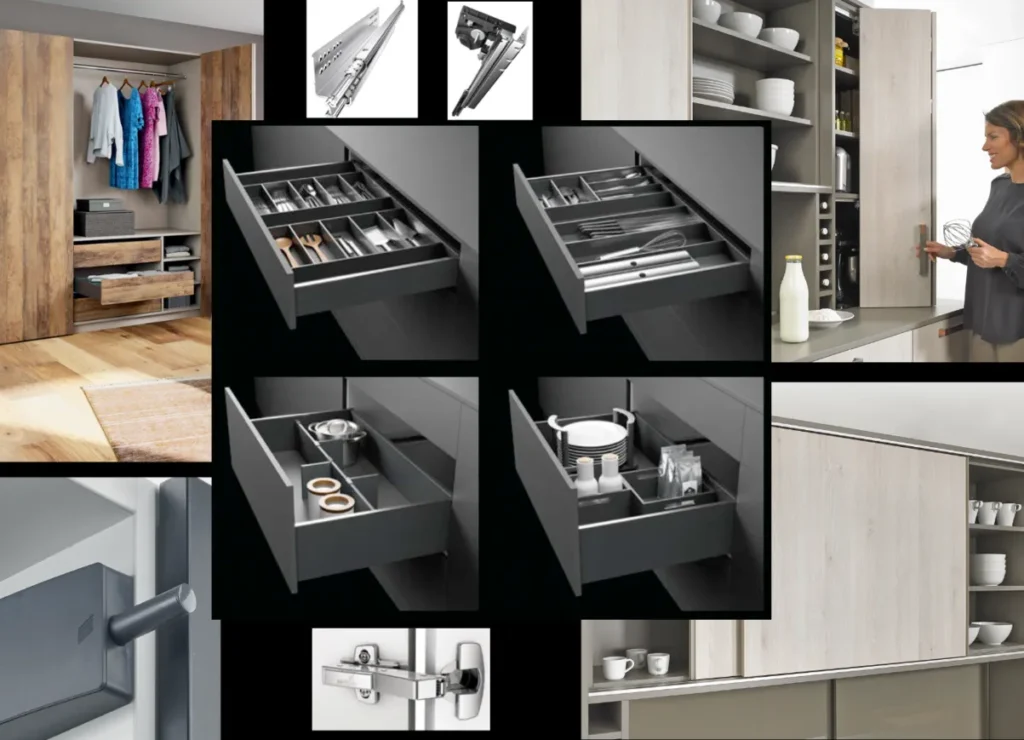 Blum drawer system for modern kitchen