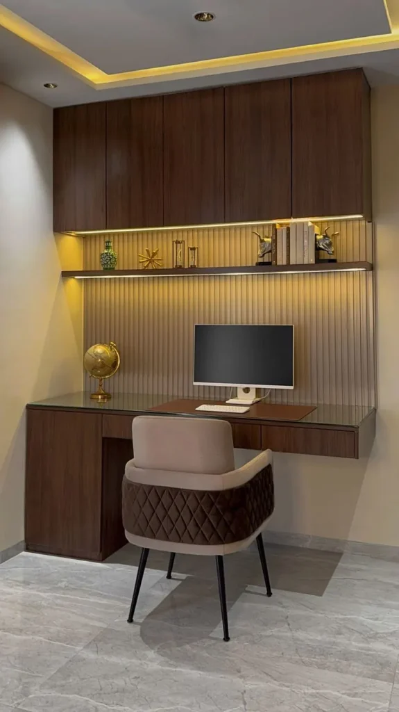 Modern Wooden Study Desk Design