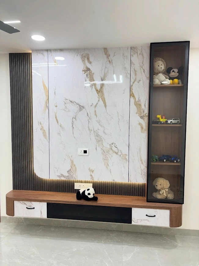 Modern Mandir Design for Noida Homes | Glass Door Temple Unit