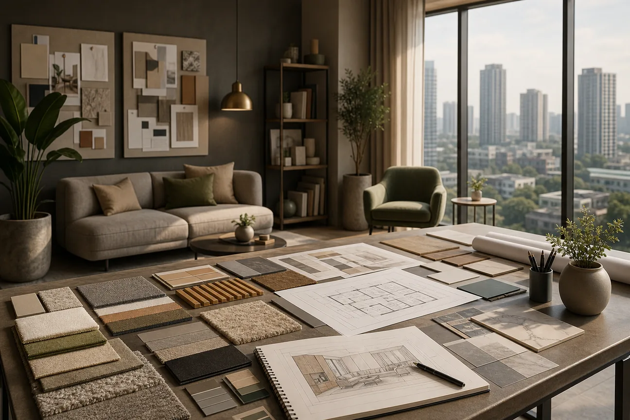 Editorial illustration for Best Interior Designers in Noida: Top 10