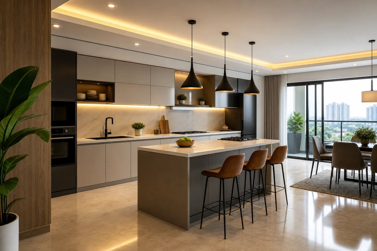 Editorial illustration for Best Modular Kitchen Price in Noida: 4 Options
